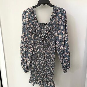 Lulus Floral Long Sleeve Bodycon Dress